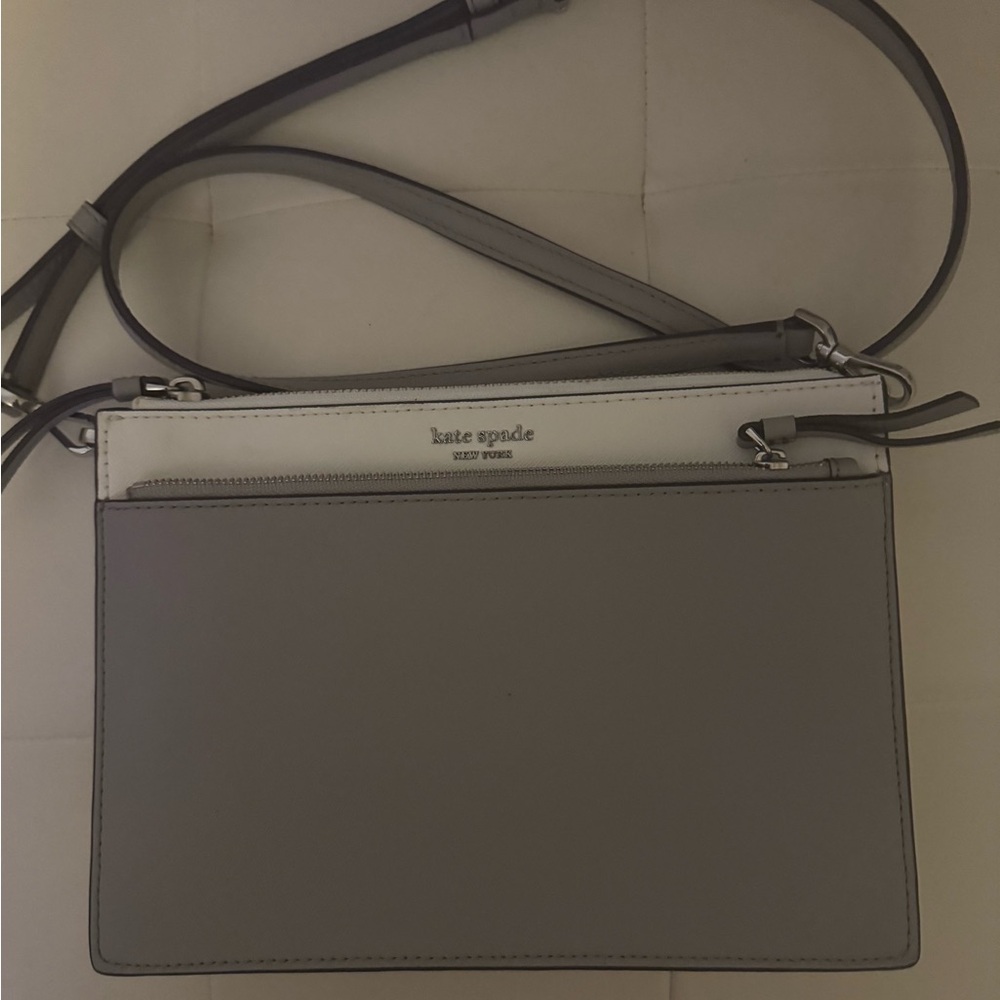 Kate Spade Men's Messenger Bag in Gray and White